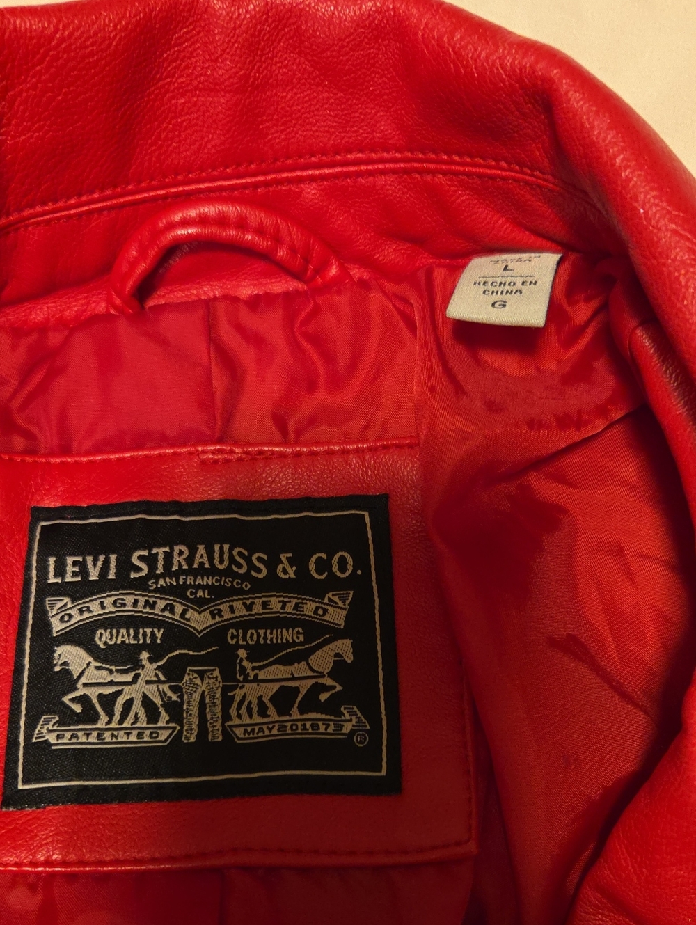Levi Strauss & Co. Red Leather Jacket